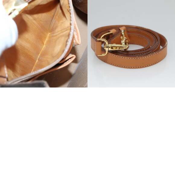 CELINE Macadam Canvas Hand Bag Pvc Leather Brown Gold - Picture 12 of 12